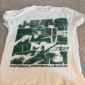 Abercrombie & Fitch White and Green Graphic Tee